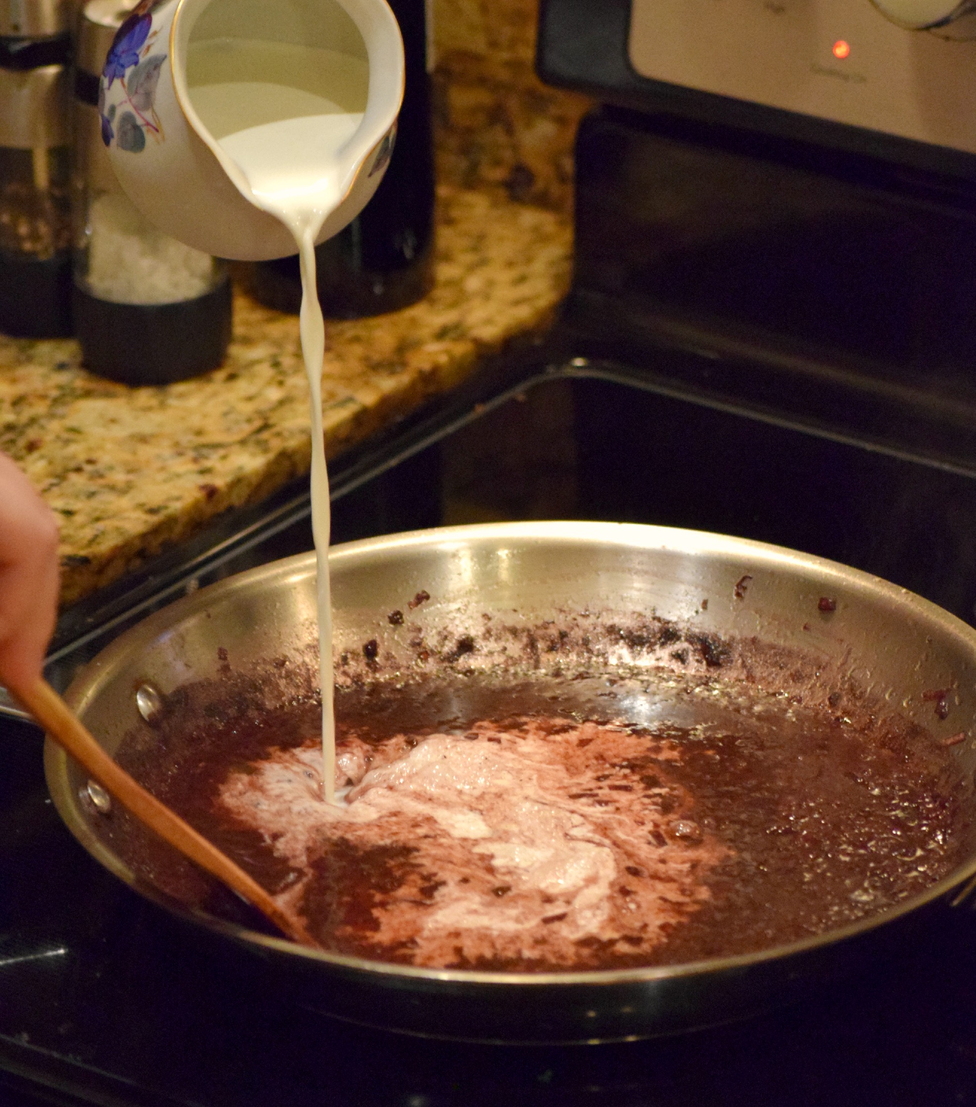 red wine cream sauce