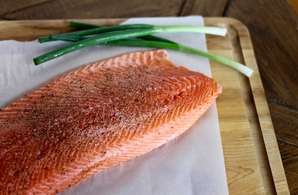 salmon with garlic honey bourbon glaze