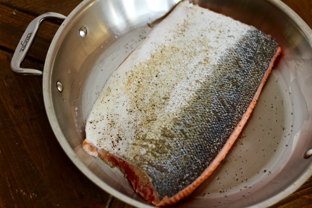 salmon with garlic honey bourbon glaze