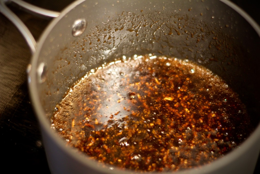 salmon with garlic honey bourbon glaze