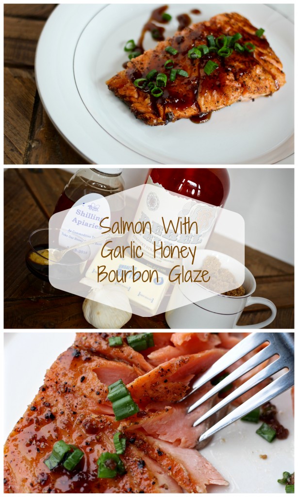 salmon with garlic honey bourbon glaze