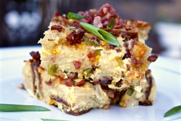 Easy Savory Breakfast Casserole With Bacon And Cheddar