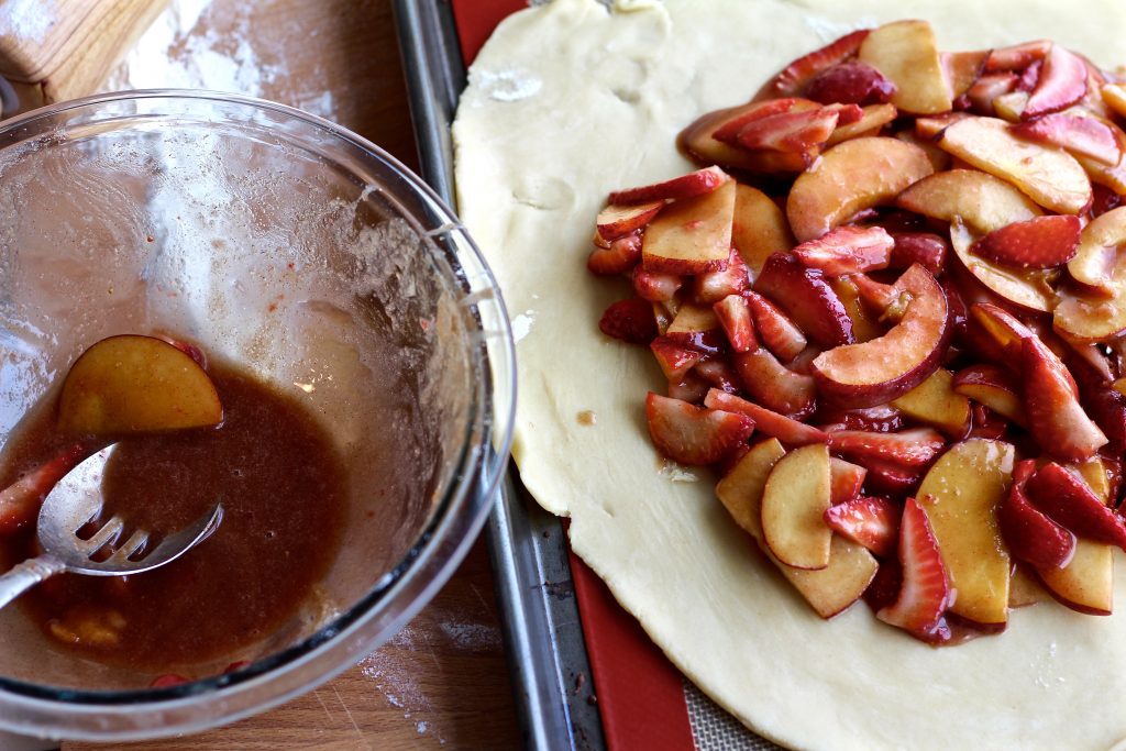 Rustic Strawberry Peach Galette