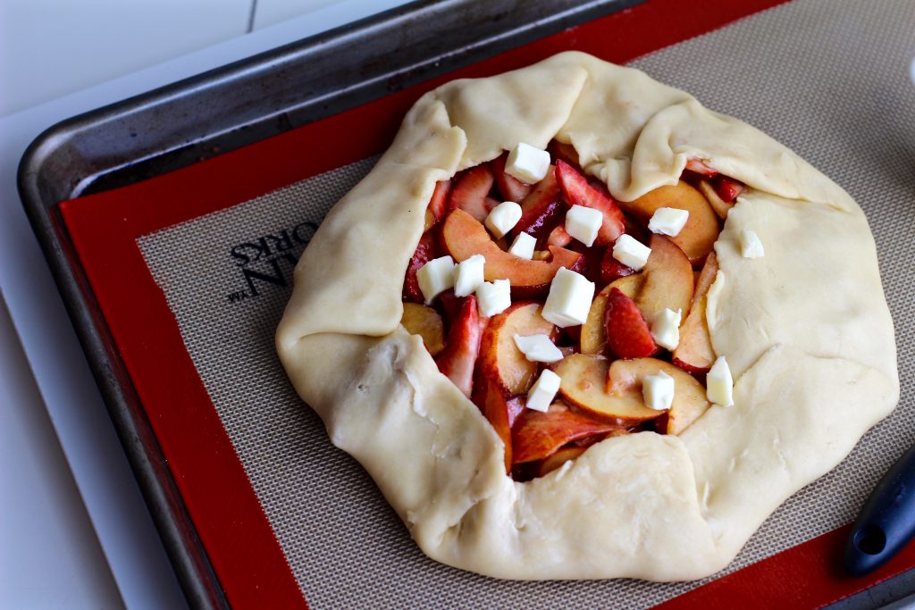 Rustic Strawberry Peach Galette