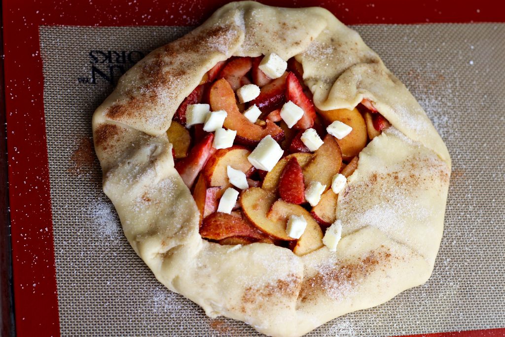 Rustic Strawberry Peach Galette