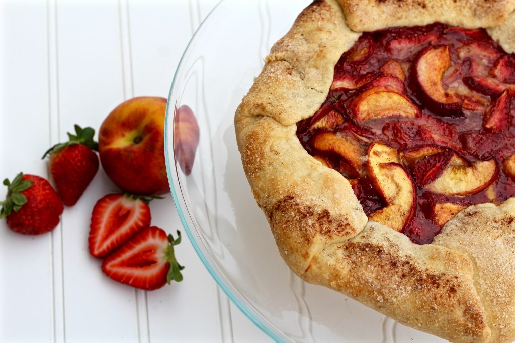 Rustic Strawberry Peach Galette