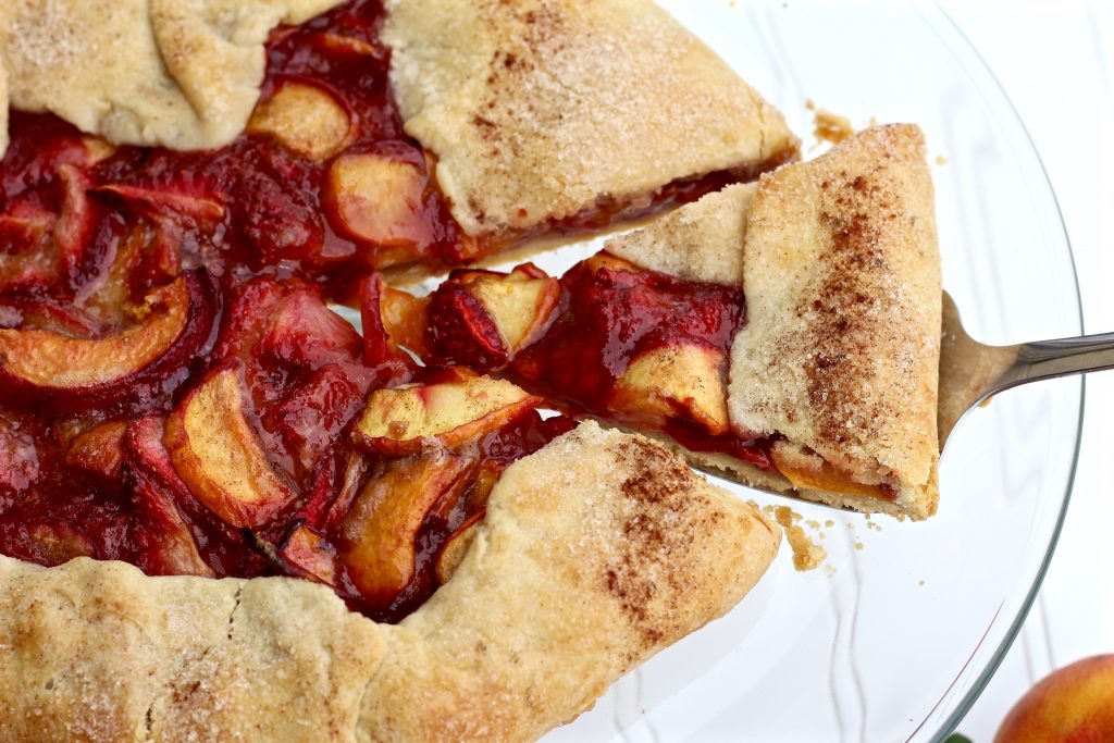 Rustic Strawberry Peach Galette