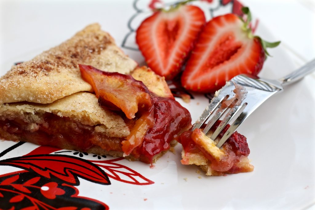 Rustic Strawberry Peach Galette