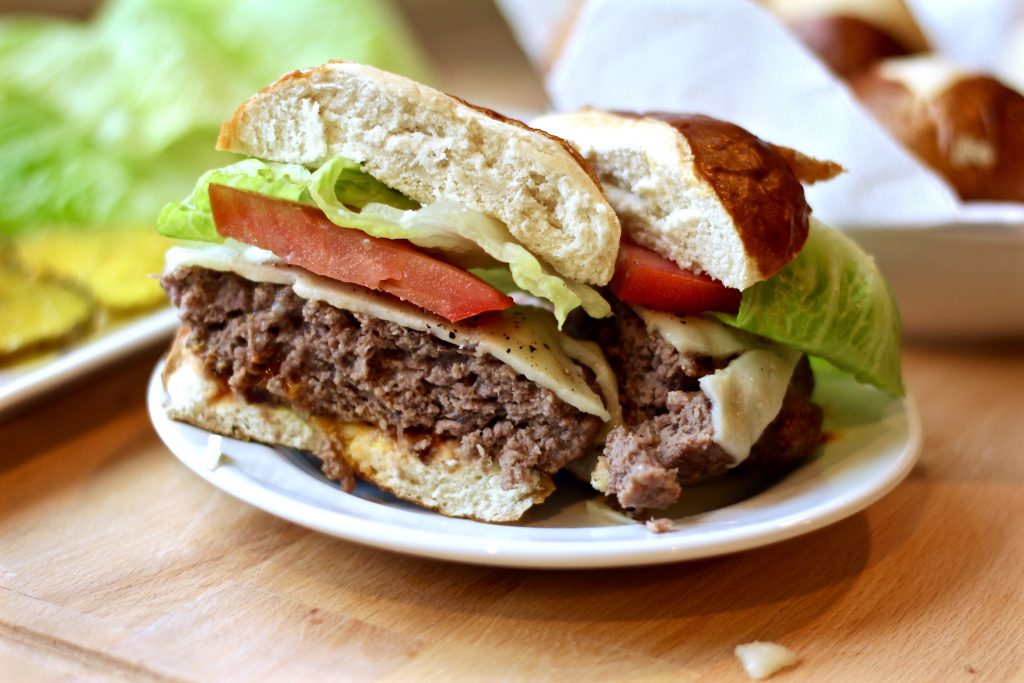 white cheddar bacon burgers