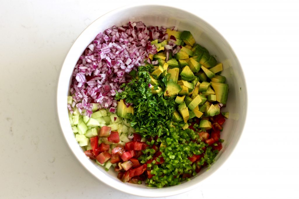 fresh cucumber avocado salsa