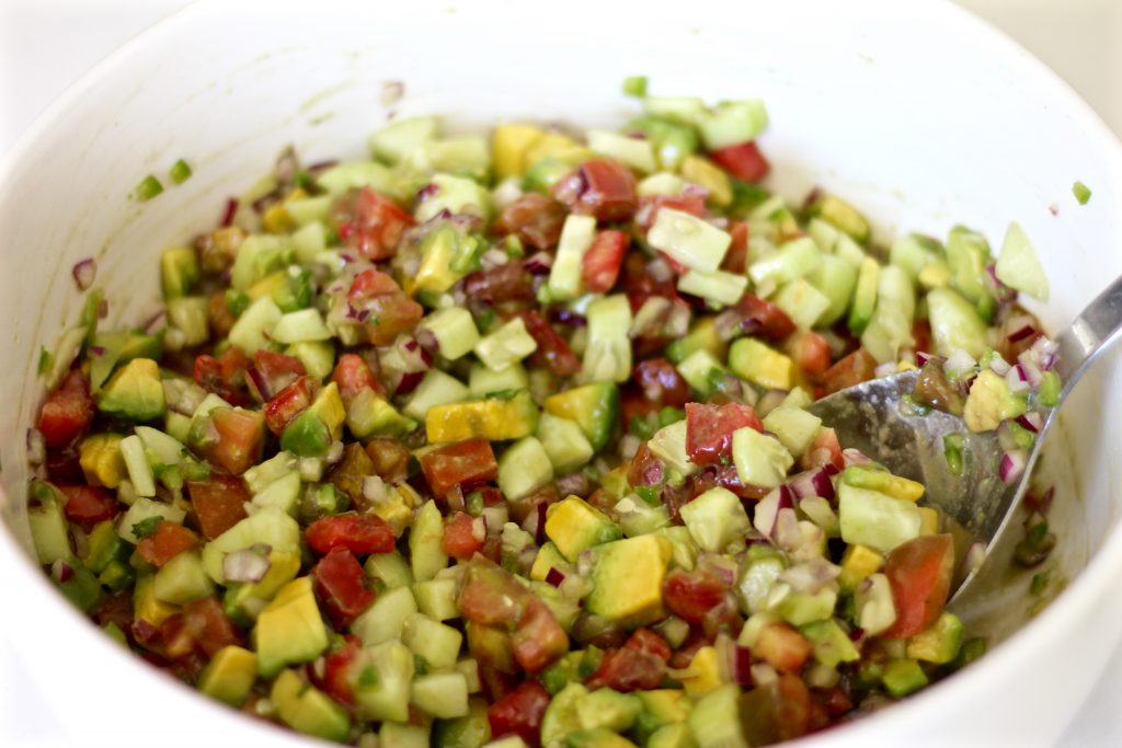 fresh cucumber avocado salsa