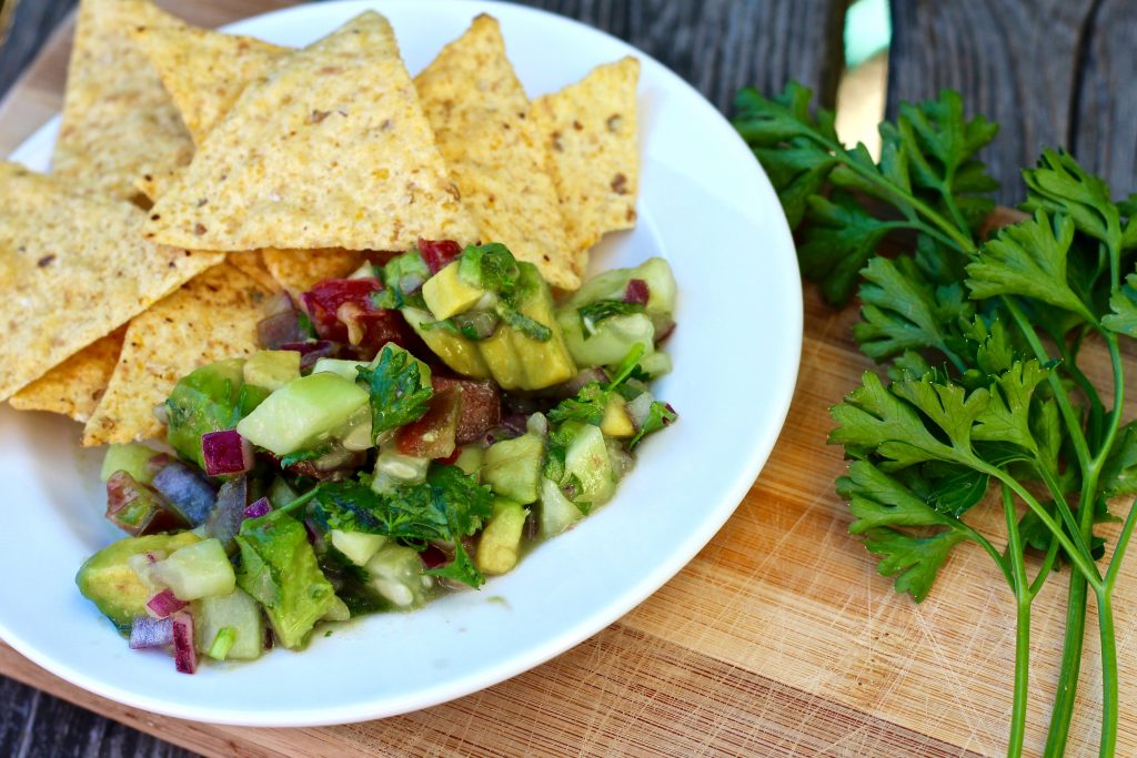 fresh cucumber avocado salsa