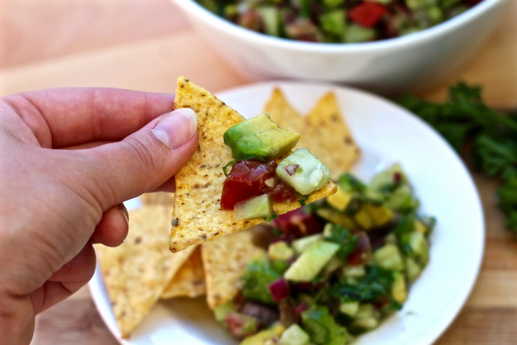 fresh cucumber avocado salsa