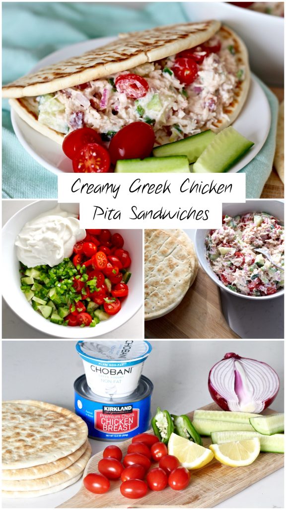 Creamy Greek Chicken Pita Sandwiches