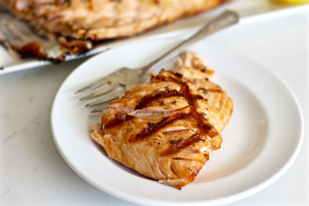 juicy grilled garlic rosemary salmon