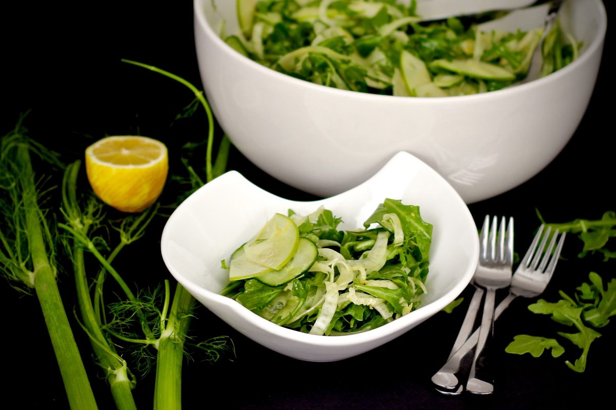 Shaved Fennel Arugula Salad w/ Maple Lemon Vinaigrette Yuli Cooks